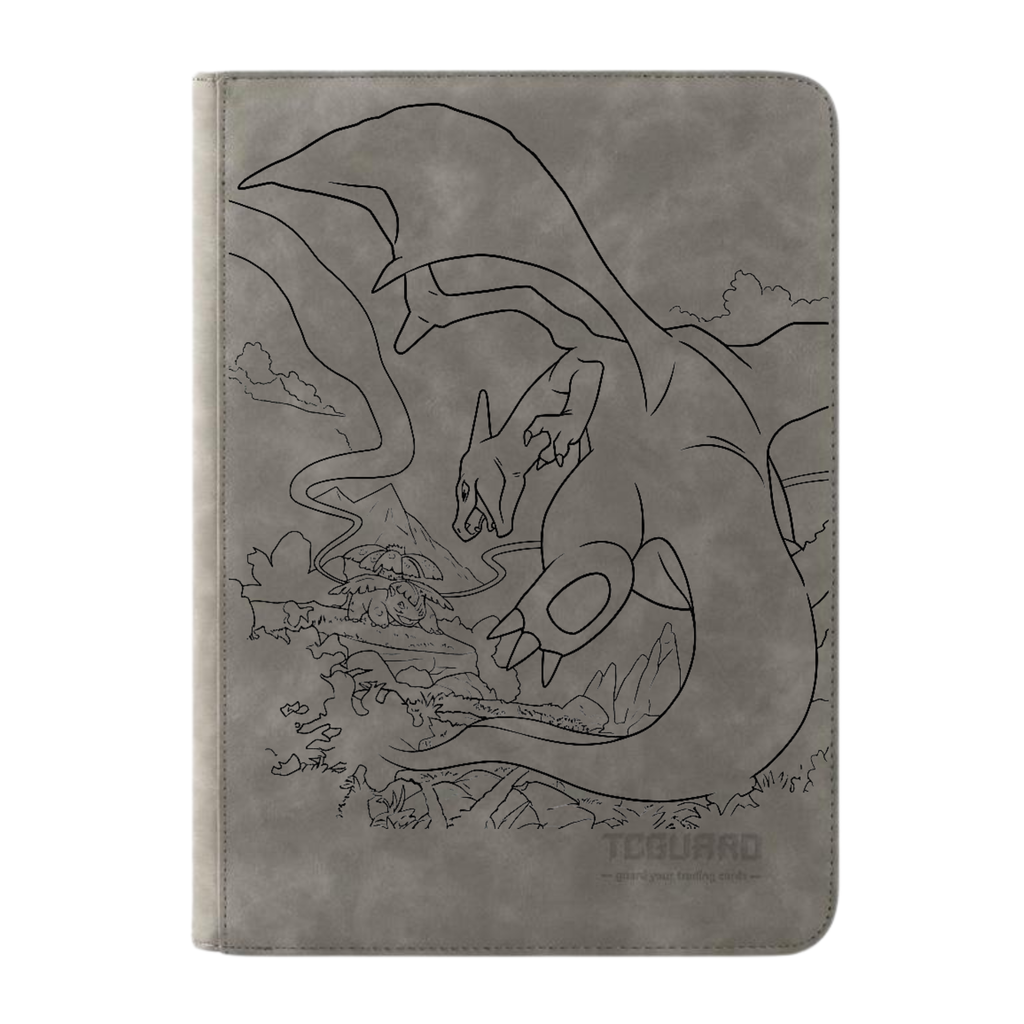 Glurak Binder, Binder TCG Binder, Custom Binder Grey