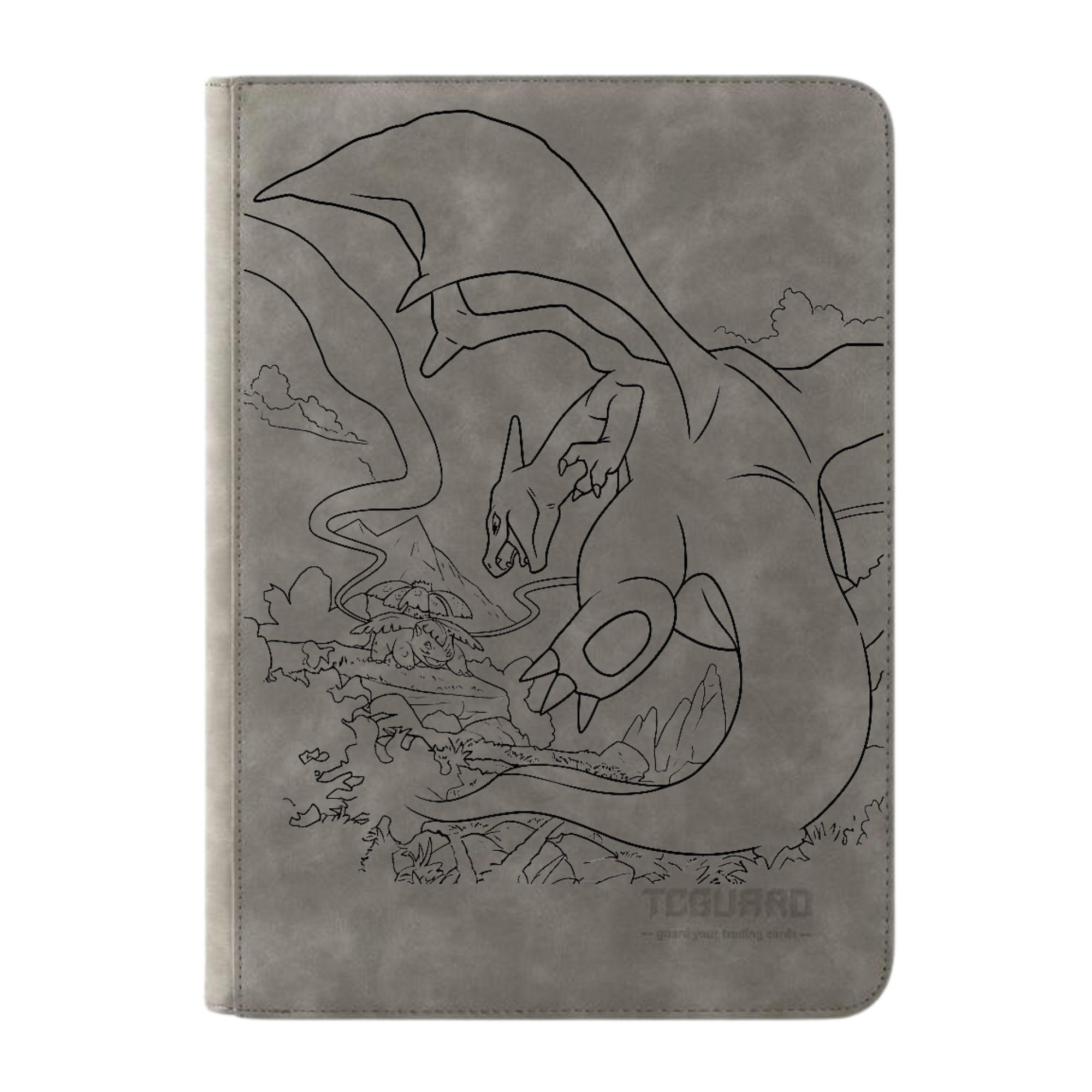 Glurak Binder, Binder TCG Binder, Custom Binder Grey