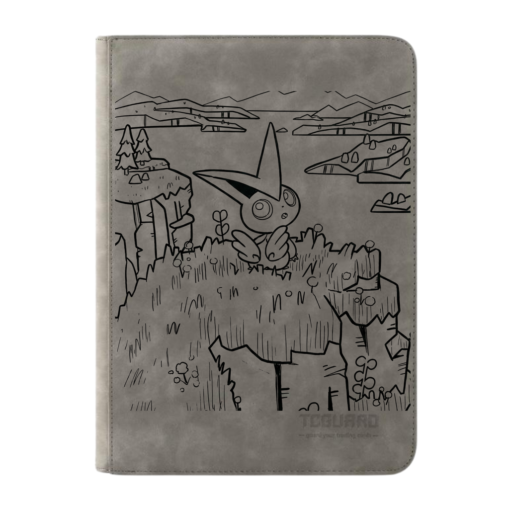 Victini Binder, Binder TCG Binder, Custom Binder Grey