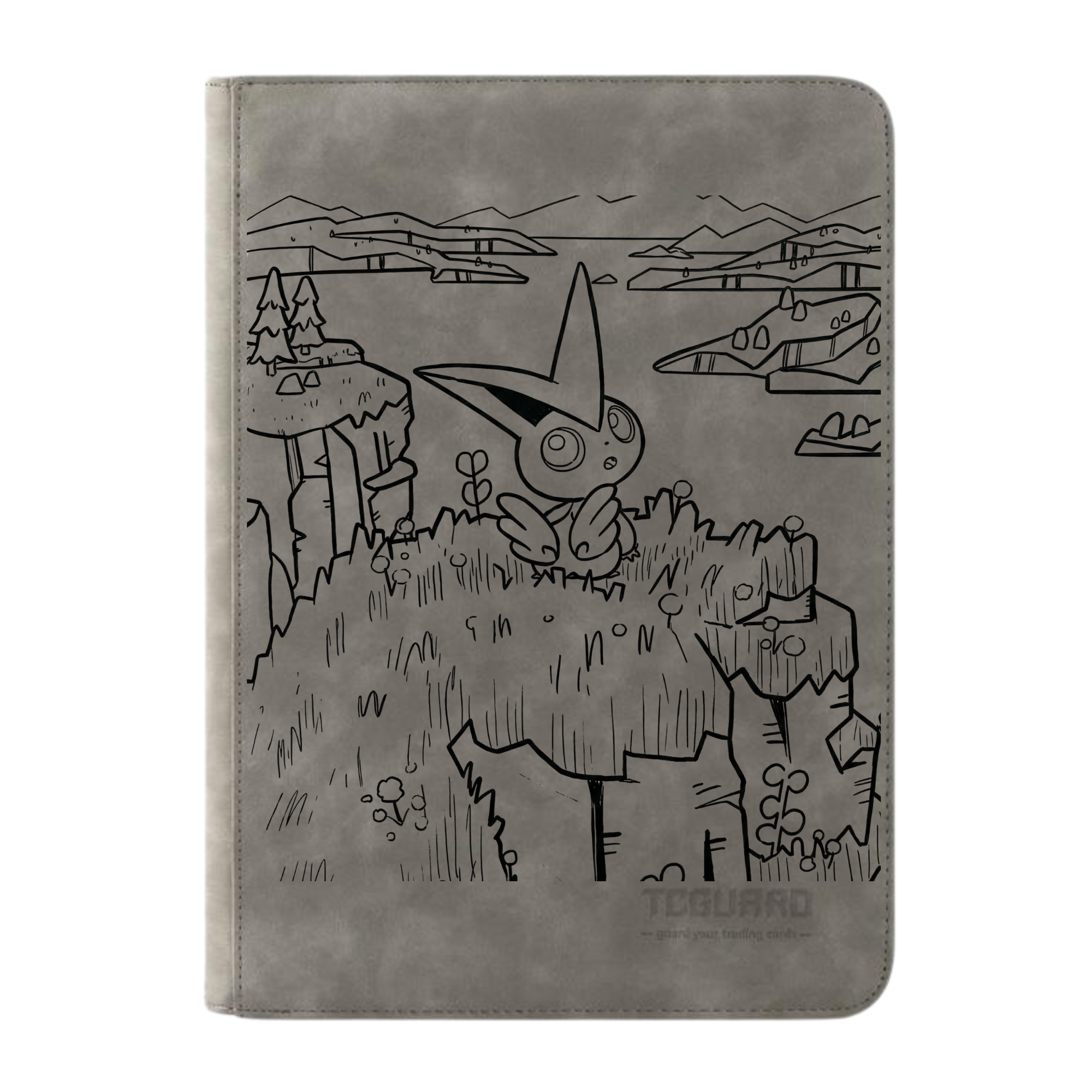 Victini Binder, Binder TCG Binder, Custom Binder Grey