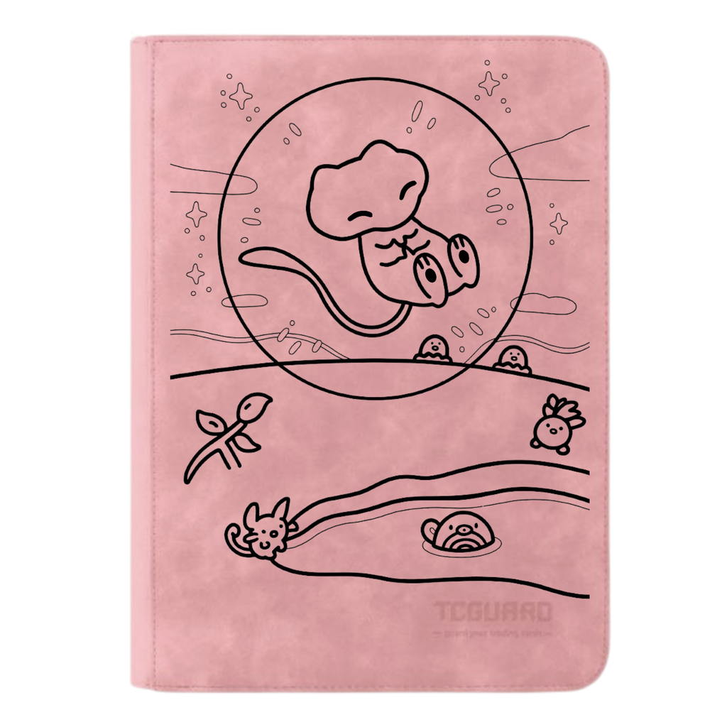 Bubble Mew Binder, Binder TCG Binder, Custom Binder pink