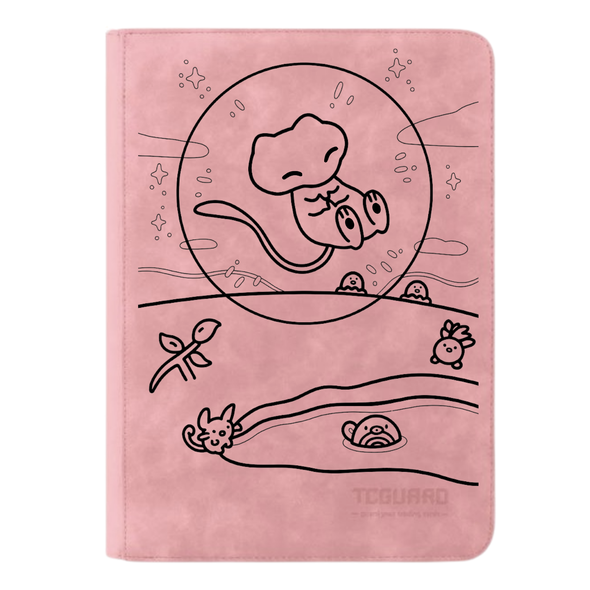 Bubble Mew Binder, Binder TCG Binder, Custom Binder pink