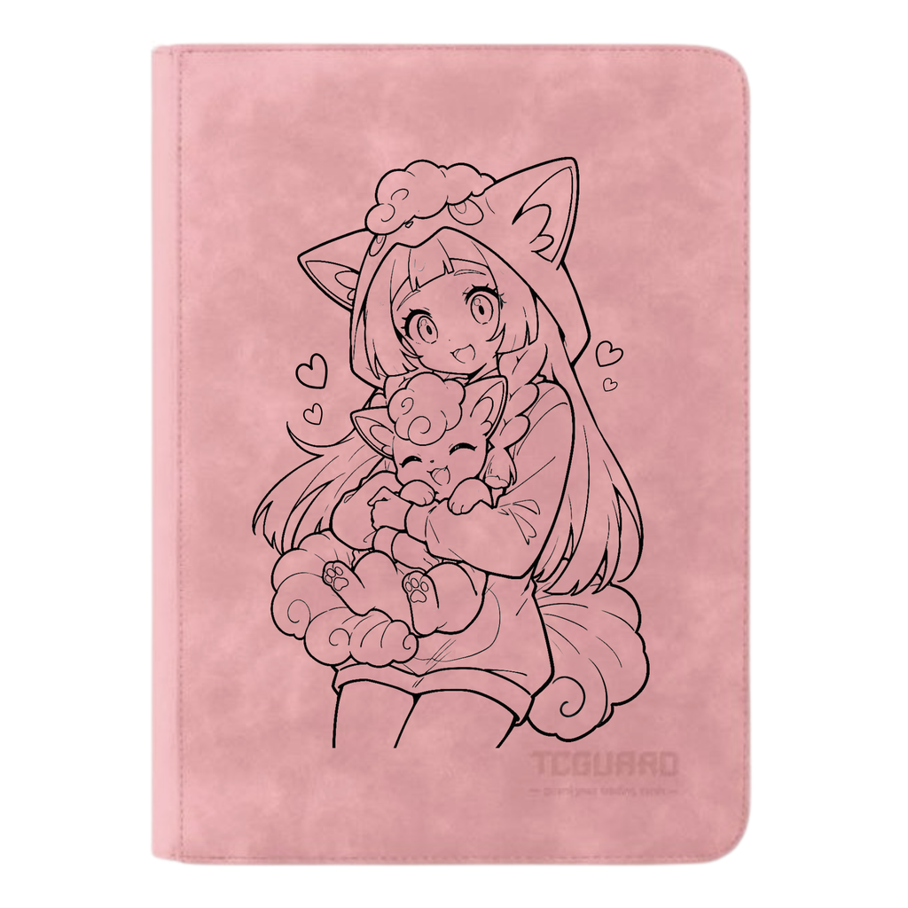 Lilly & Vulpix Binder, Binder TCG Binder, Custom Binder pink